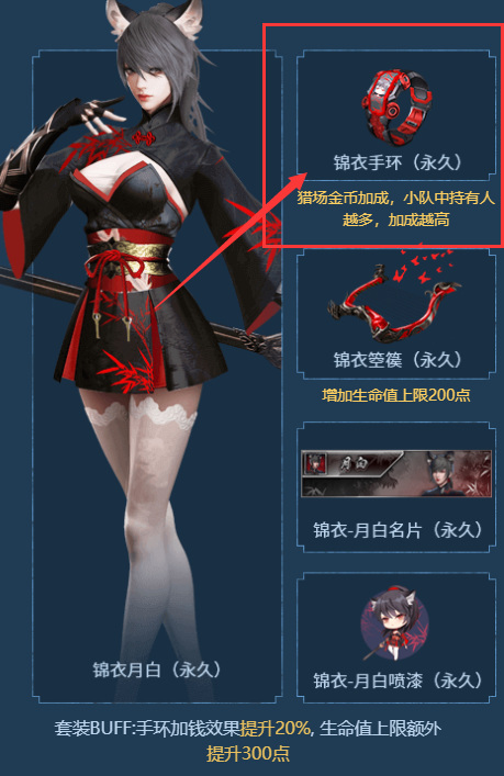 逆战锦衣手环什么效果