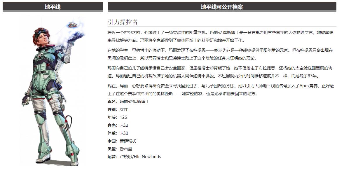 Apex英雄地平线英文名是什么