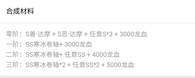 忍3寒冰卷轴合成需要什么
