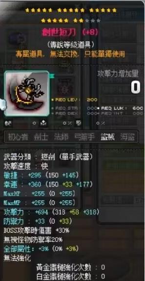 冒险岛双刀平民装备怎么搭配