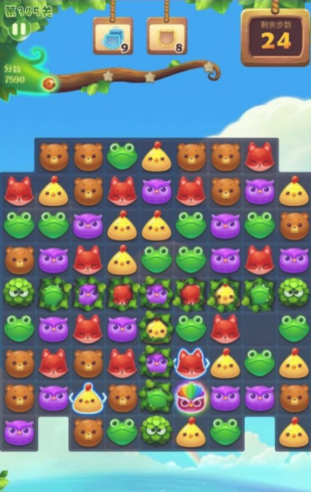 开心消消乐手游345关怎么过 开心消消乐手游第345关攻略分享