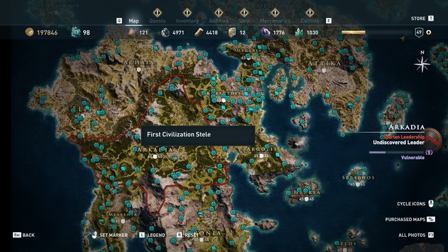 全地图技能点分布在什么位置 刺客信条奥德赛全地图技能点分布分析