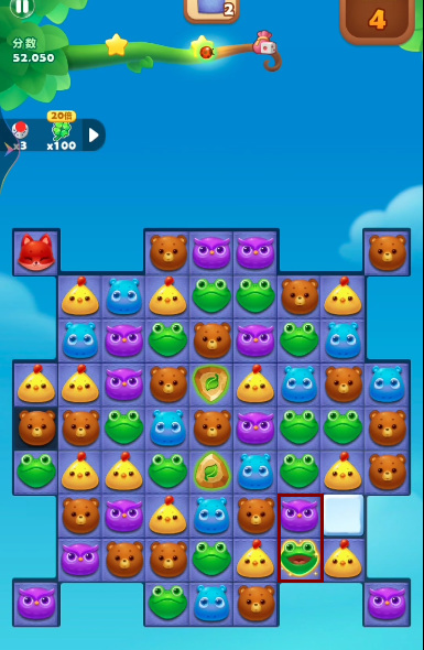 开心消消乐手游4974关怎么过 如何通关开心消消乐游戏的第4974关