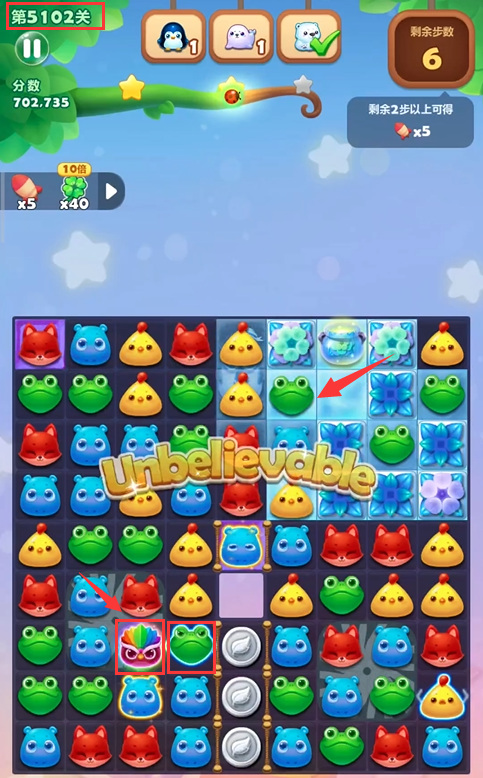 开心消消乐手游5102关怎么过 开心消消乐手游第5102关攻略分享