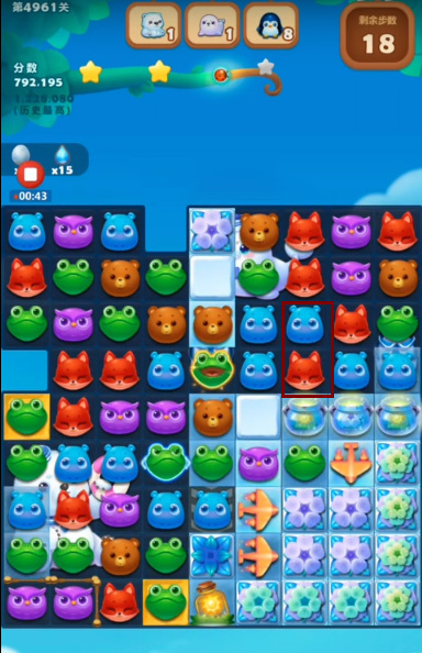 消消乐4961关怎么过 开心消消乐手游第4961关攻略分享