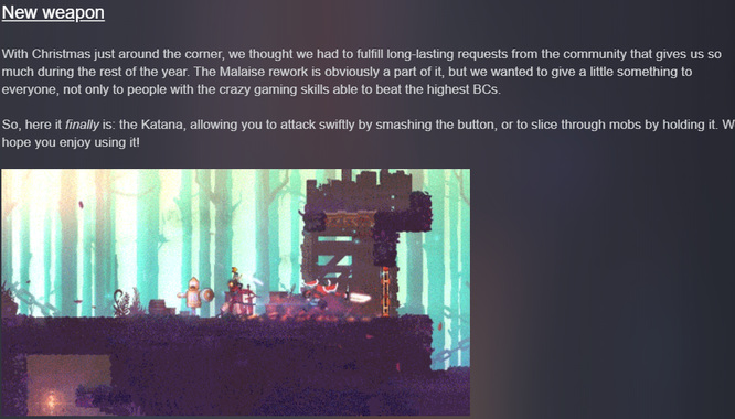 死亡细胞2.1版本更新内容有哪些 死亡细胞游戏推出2.1版本更新