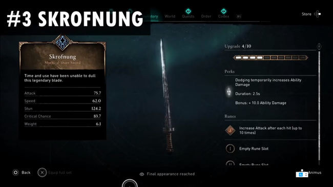 英灵殿单手剑位置在哪里 刺客信条英灵殿中单手剑如何获取