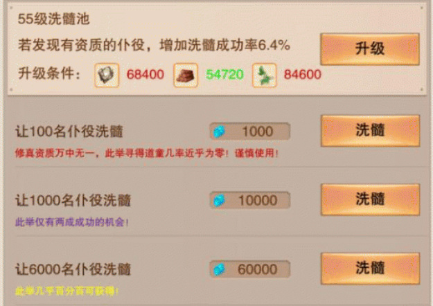 想不想修真洗髓池多少级开始刷道童