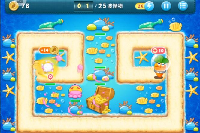 保卫萝卜1深海第10关怎么过 保卫萝卜1手游如何通过深海第10关