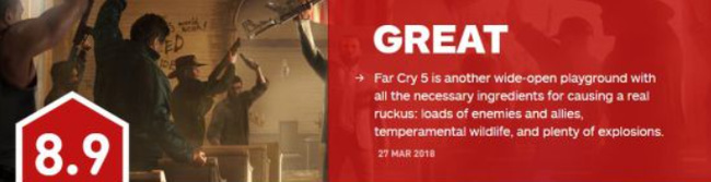 孤岛惊魂5ign评分怎么样