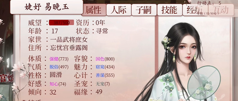 深宫曲容貌有什么用