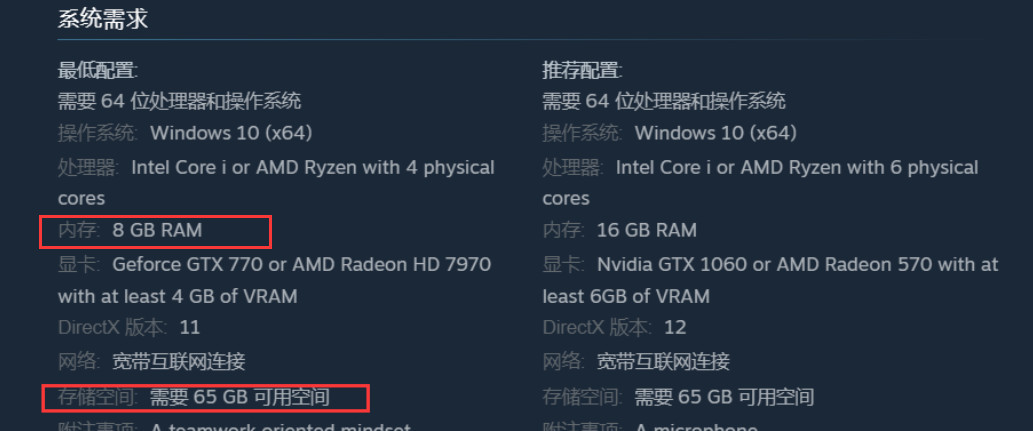 战术小队需要多少内存 战术小队内存需求