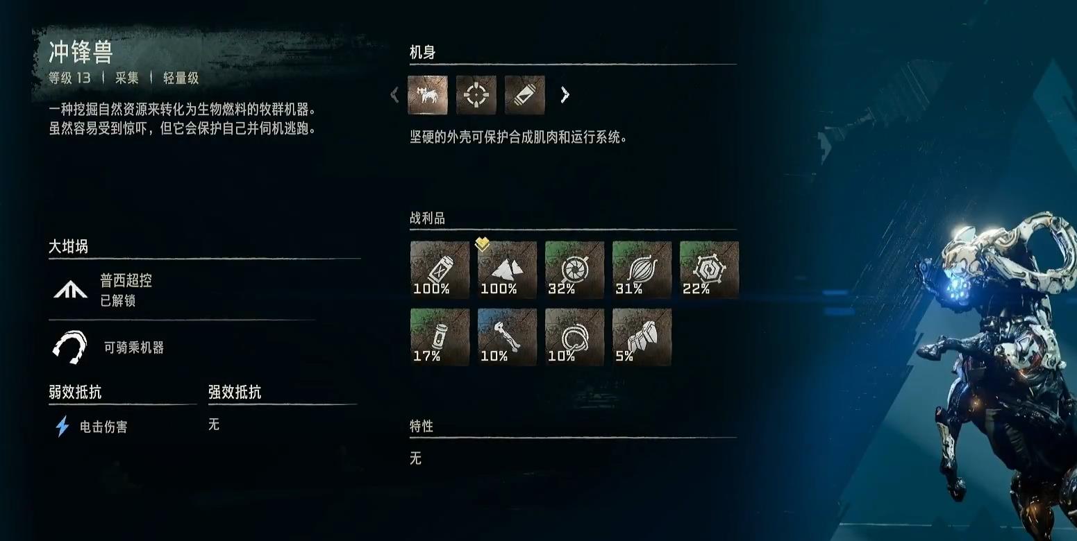 地平线：西部禁域如何操控冲锋兽