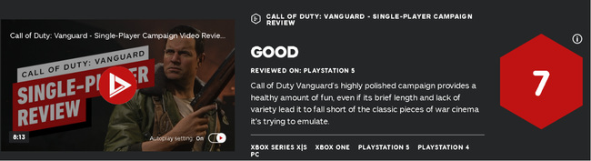 使命召唤：先锋评分如何