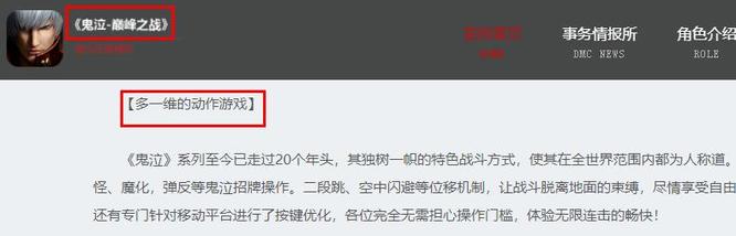 鬼泣-巅峰之战是什么类型的游戏