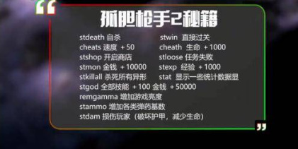 孤胆枪手Ⅱ：传奇怎么输秘籍