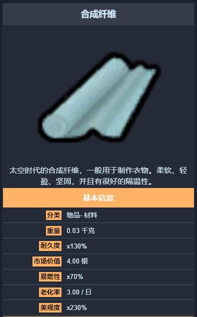 环世界合成纤维怎么做