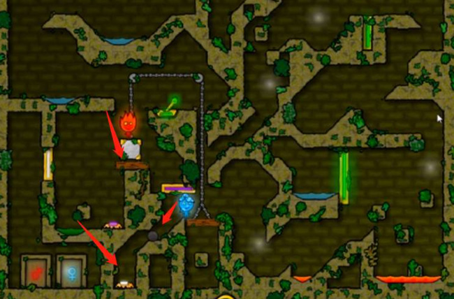 森林冰火人第24关怎么玩 怎样通关森林冰火人手游第24关